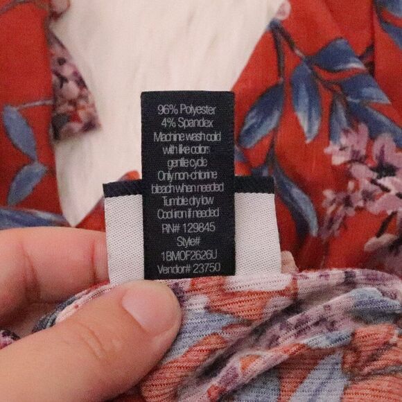 Daytrip | Floral Boho V Neck Top Large - Picture 7 of 8